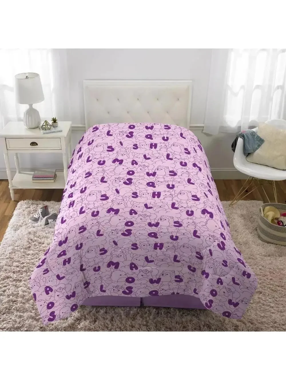 Squishmallows MALLOW DAYS Microfiber Twin Reversible Kids Comforter 86